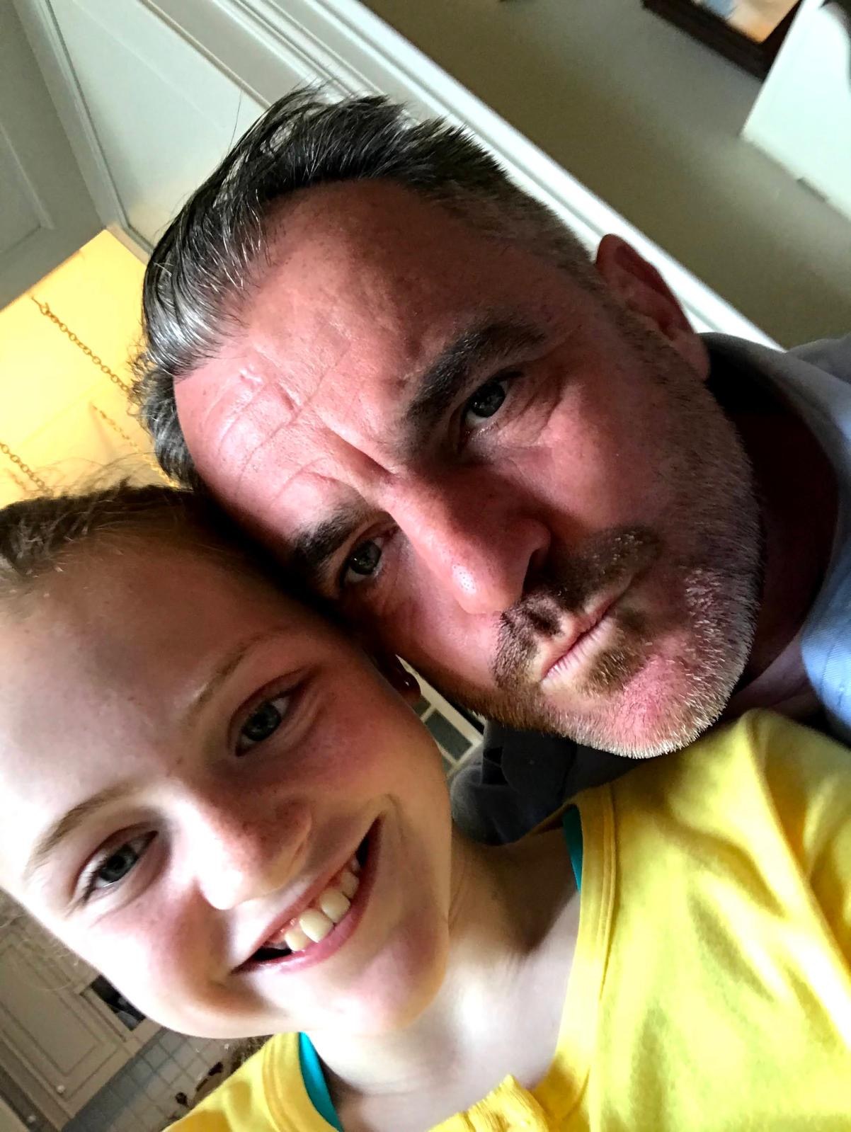Bronagh English with her father